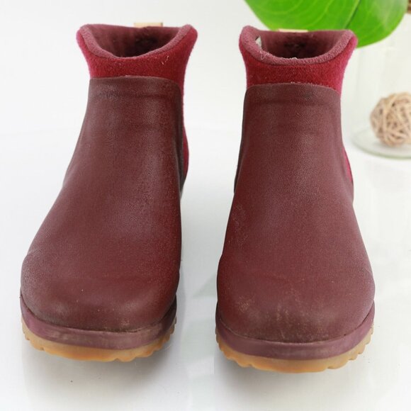 Sperry Womens Maritime Gale Boot Size 9 Burgundy Waterproof Snow Pull On Chelsea - Picture 4 of 12